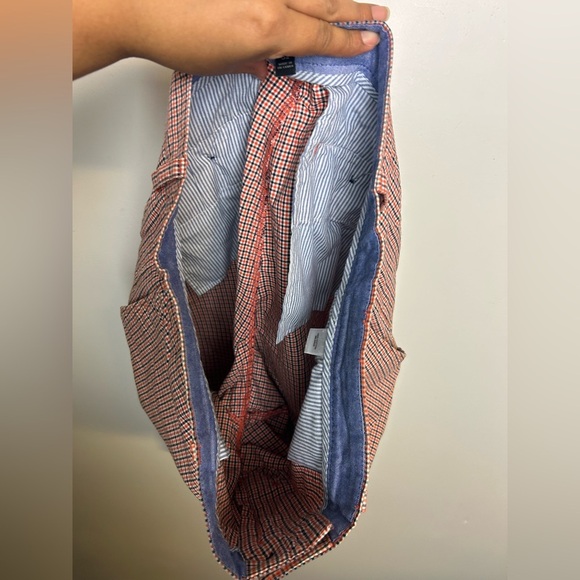 Banana Republic Men's 109% Cotton Red Checkered Shorts Size 32 Old Money Preppy - Picture 11 of 13